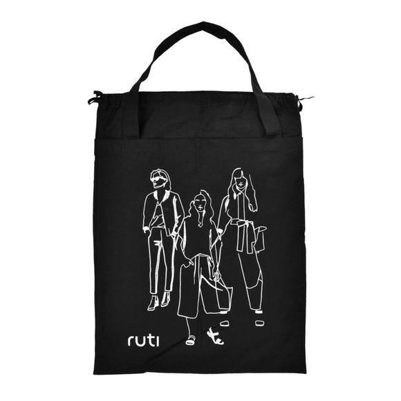Ruti Handbags - Ruti Drawstring Top Handle Bag Black
